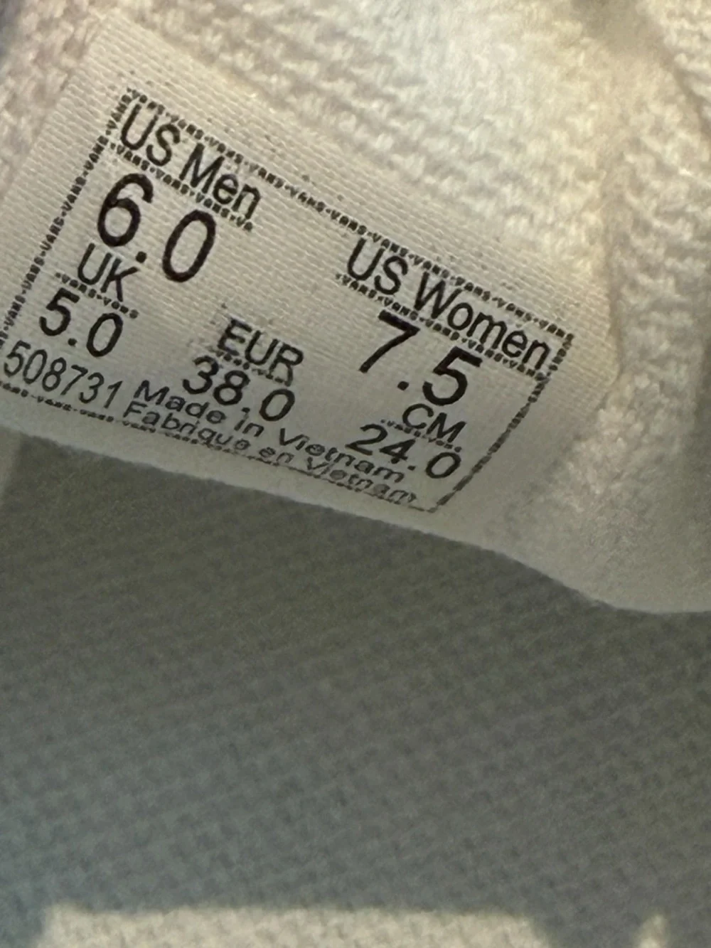 Vans Women's White Authentic Sneakers with Water/Stain Shield Spray - Picture 13 of 14